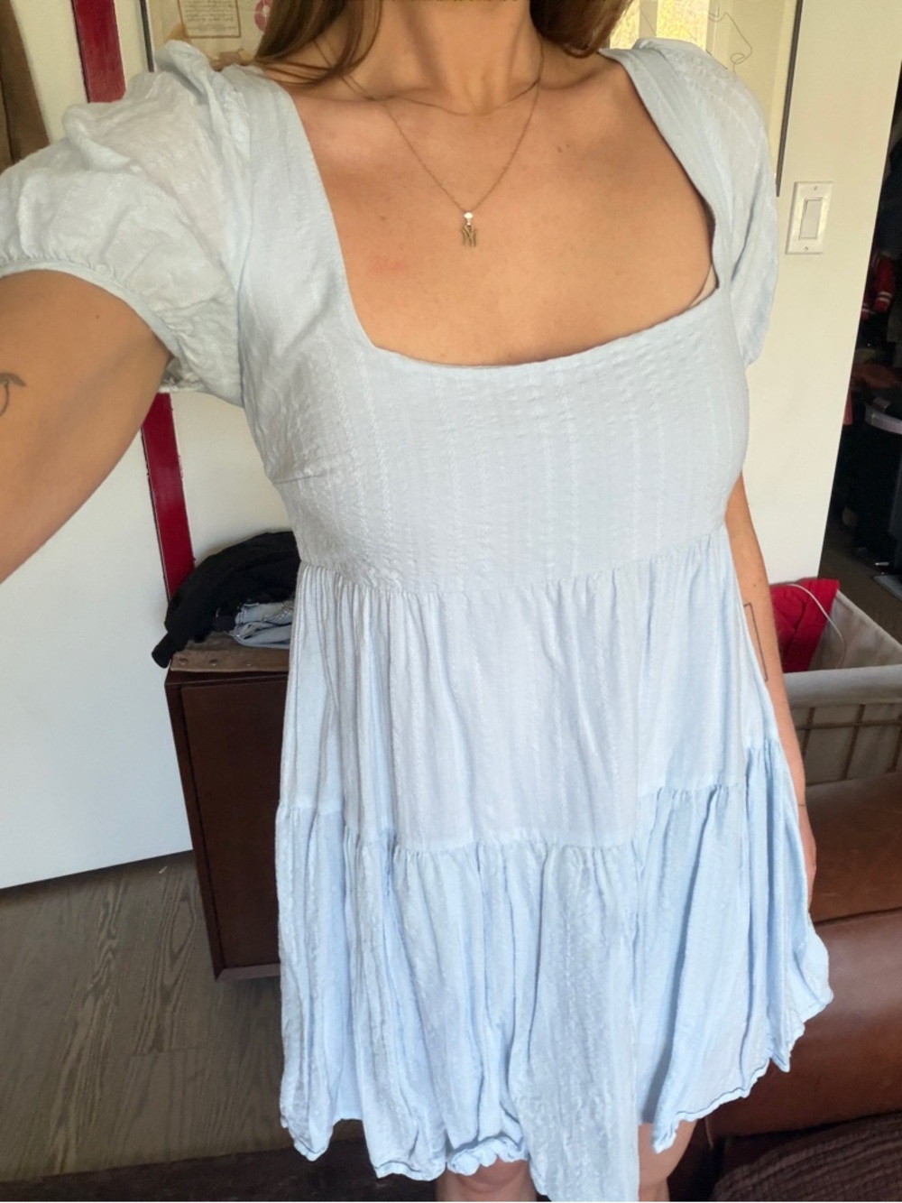 Urban Outfitters Baby Blue Babydoll Dress